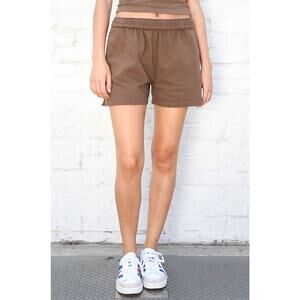 JOHN GALT Brandy Melville Rosa Brown Athletic Sweat Shorts Pockets Italy Sz O/S